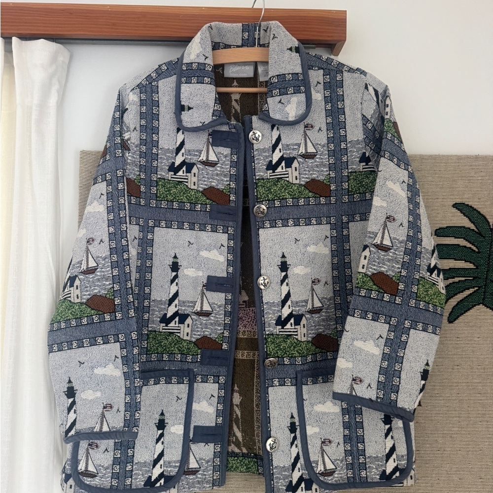 Bode style tapestry jacket